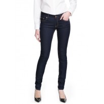 Jeans dama slim-fit cu talie normala, din denim elastic